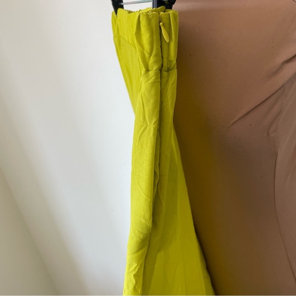 Chiara Cocol Guia Lime Green Lagenlook Cropped Crinkle High Rise Pants EUC Sz L - Picture 6 of 10
